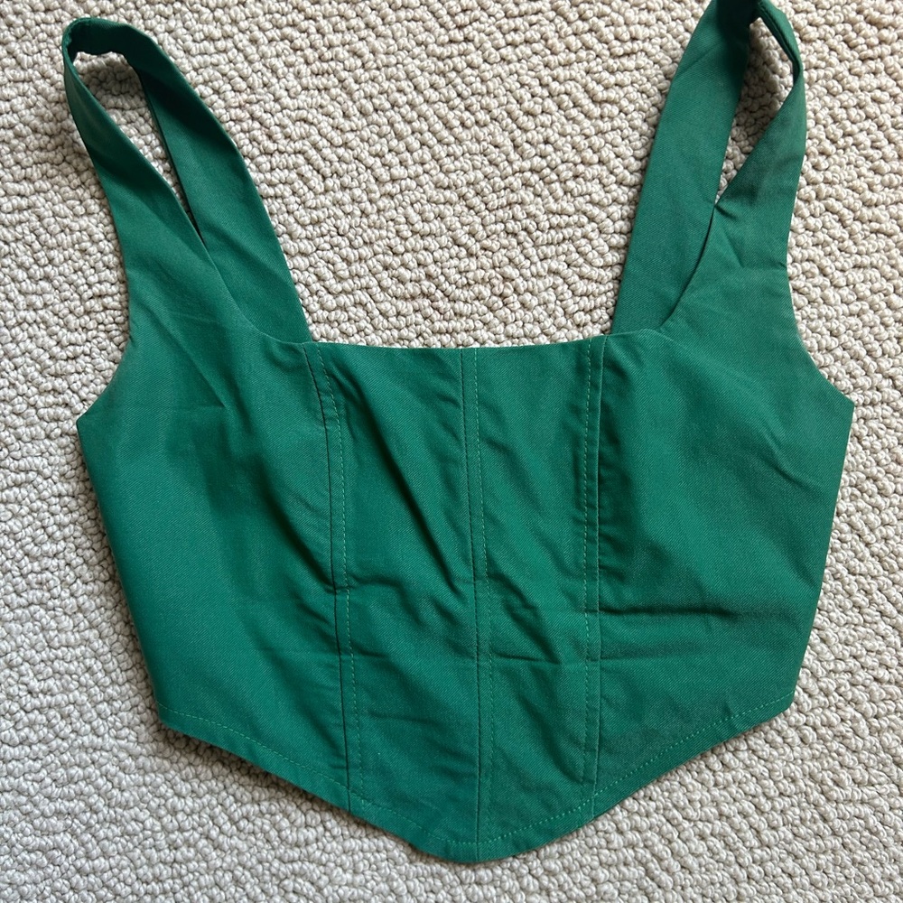 Green corset top